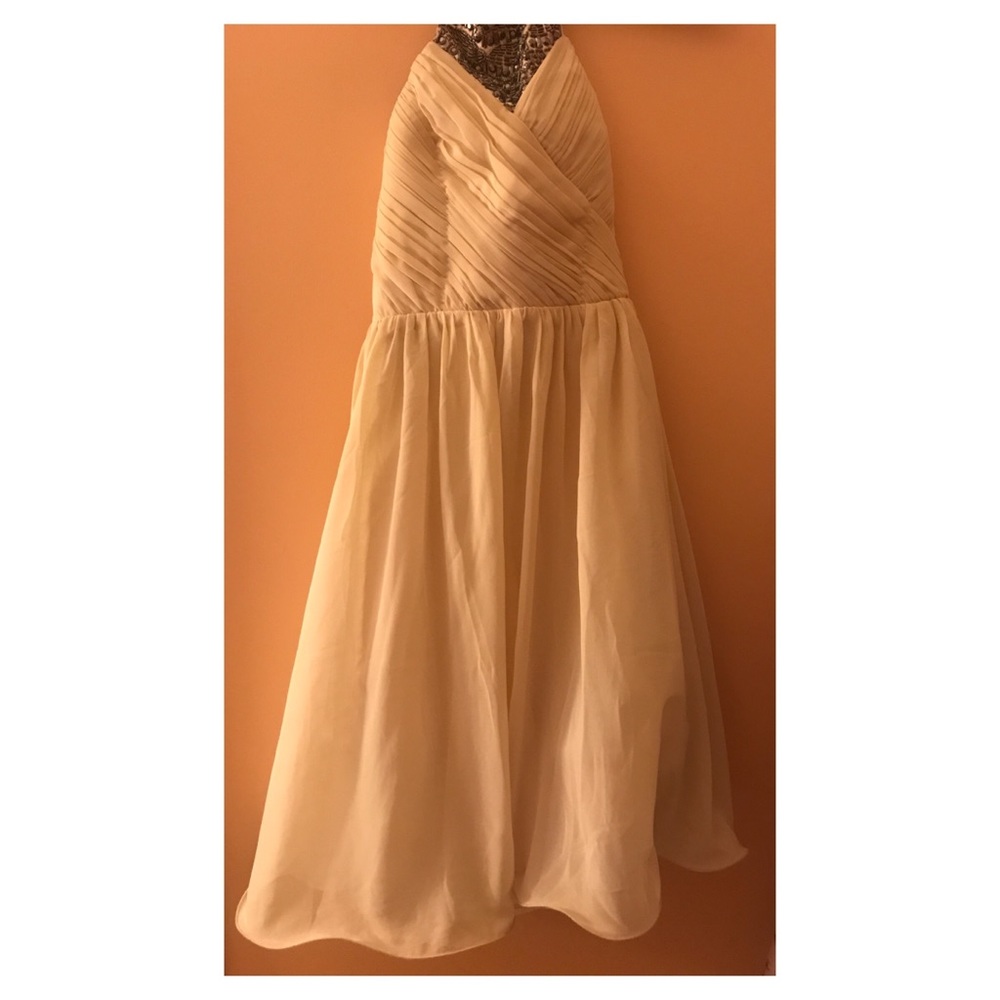 Beaded champagne colored dress